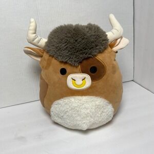 Squishmallows Shep The Bull Plush Tan Brown Stuffed‎ Animal Toy 12 Inch